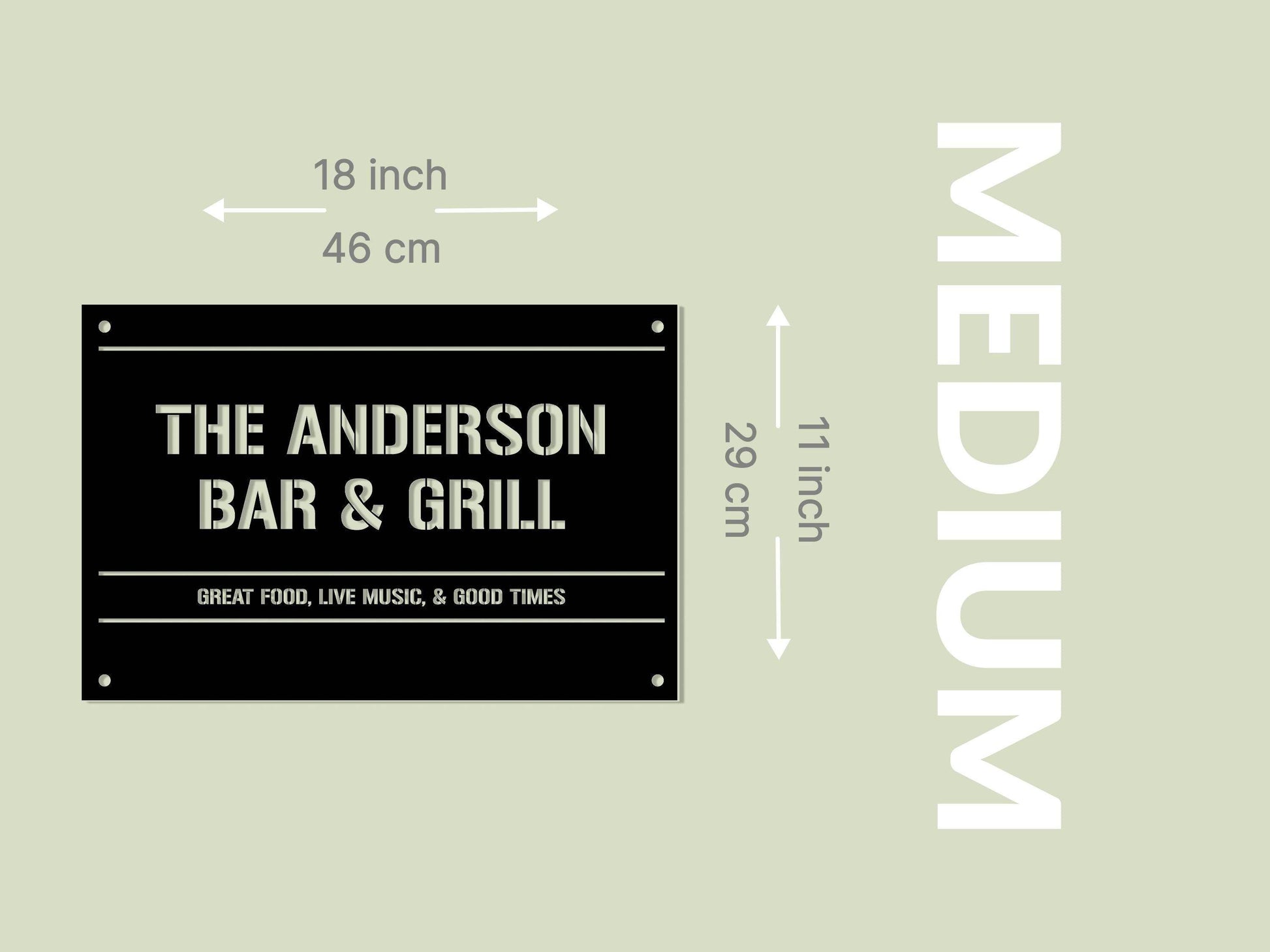 Personalized Family Bar & Grill Metal Sign - Metal Art