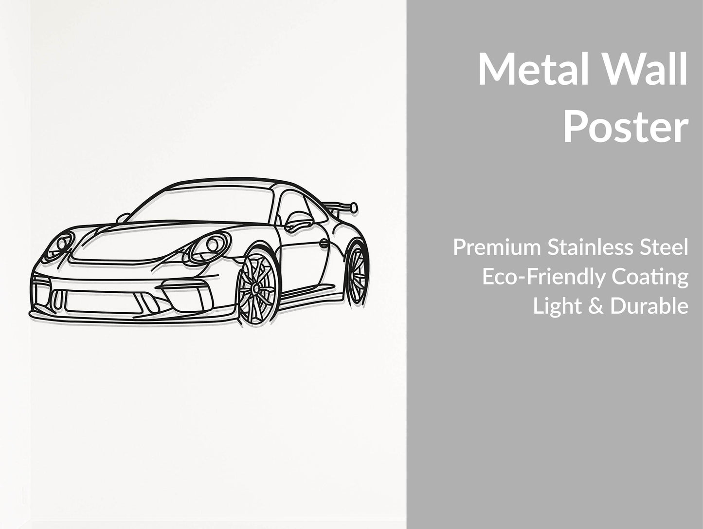 911 GT3 Metal Wall Art - Metal Art