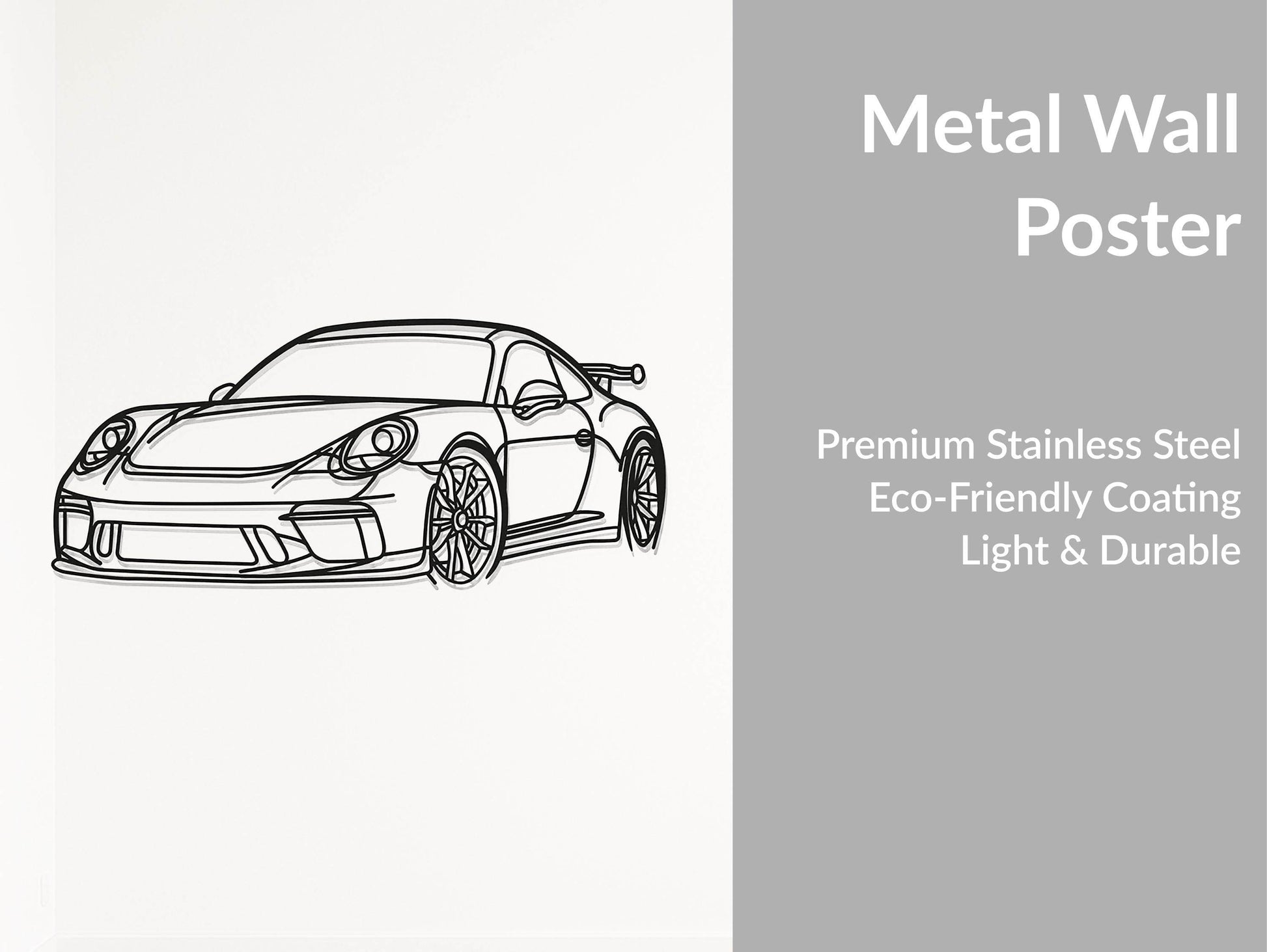 911 GT3 Metal Wall Art - Metal Art