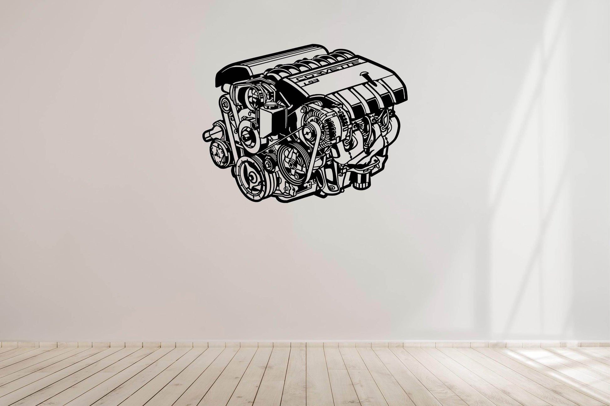 V8 Engine Metal Wall Art - Metal Art