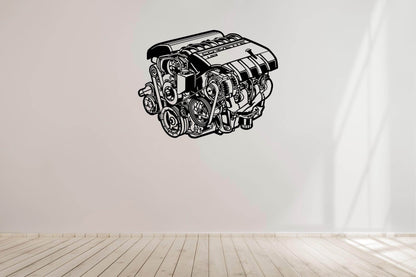 V8 Engine Metal Wall Art - Metal Art