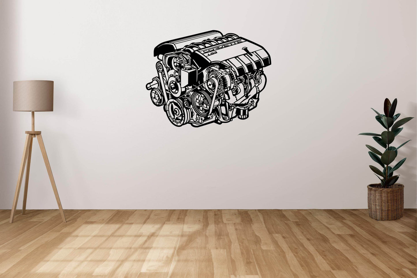 V8 Engine Metal Wall Art - Metal Art