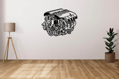 V8 Engine Metal Wall Art - Metal Art