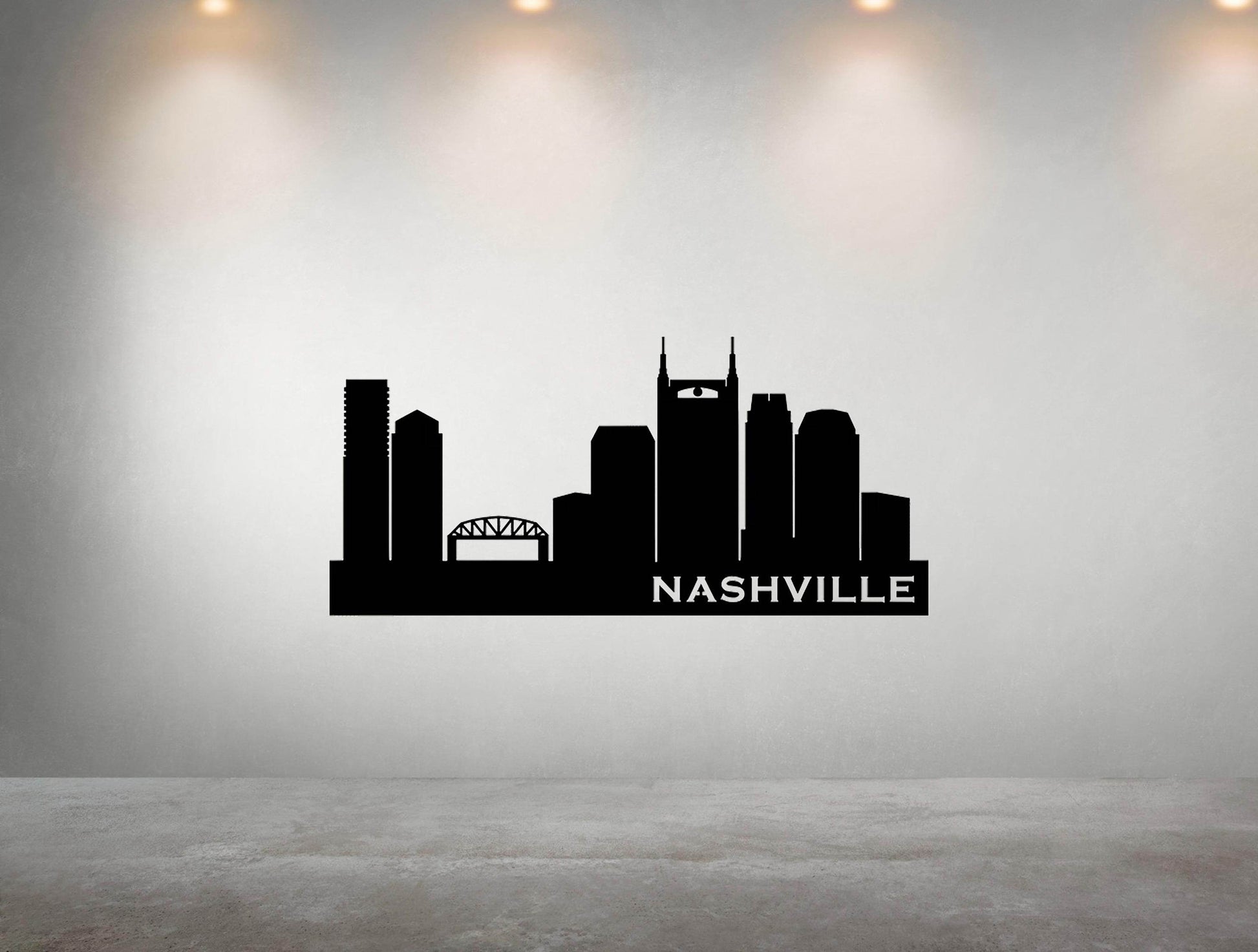 Nashville Skyline Metal Wall Art - Metal Art