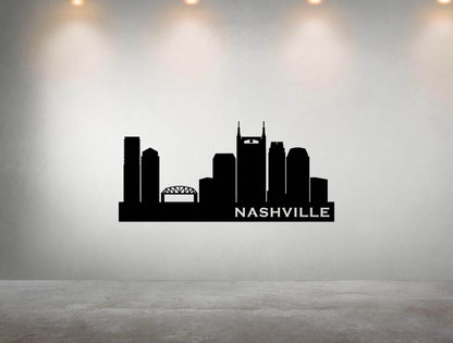 Nashville Skyline Metal Wall Art - Metal Art