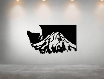 Washington State Mountain - Metal Art