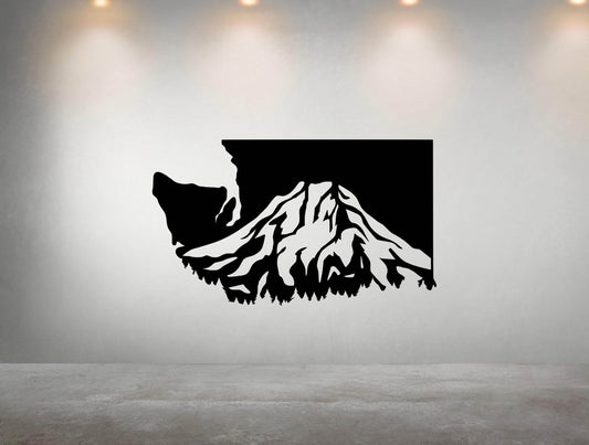 Washington State Mountain - Metal Art