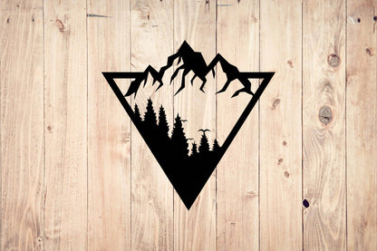 Mountain Forest Metal Wall Art - Metal Art