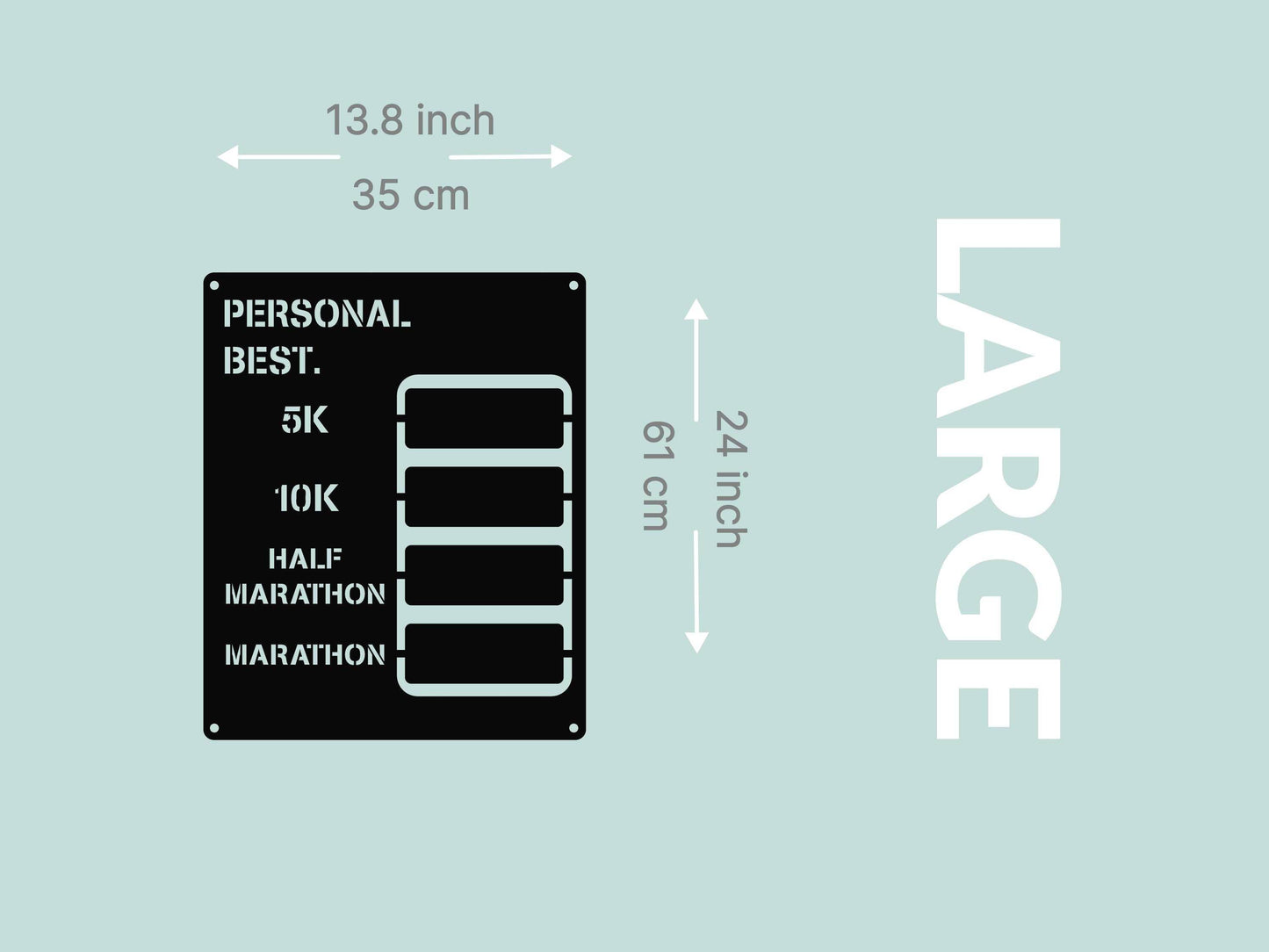 Custom Best Running Tracker - Metal Art
