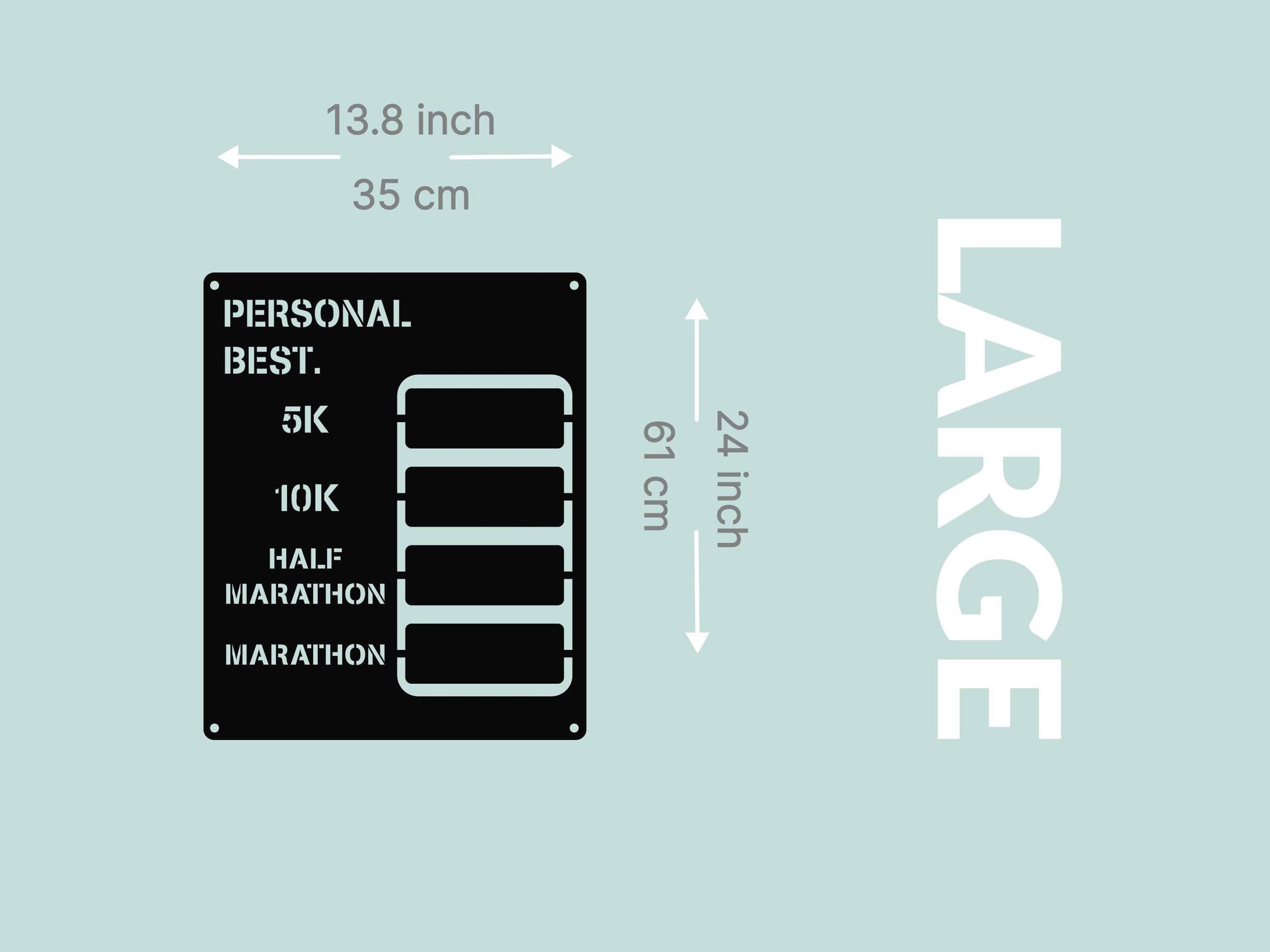 Custom Best Running Tracker - Metal Art