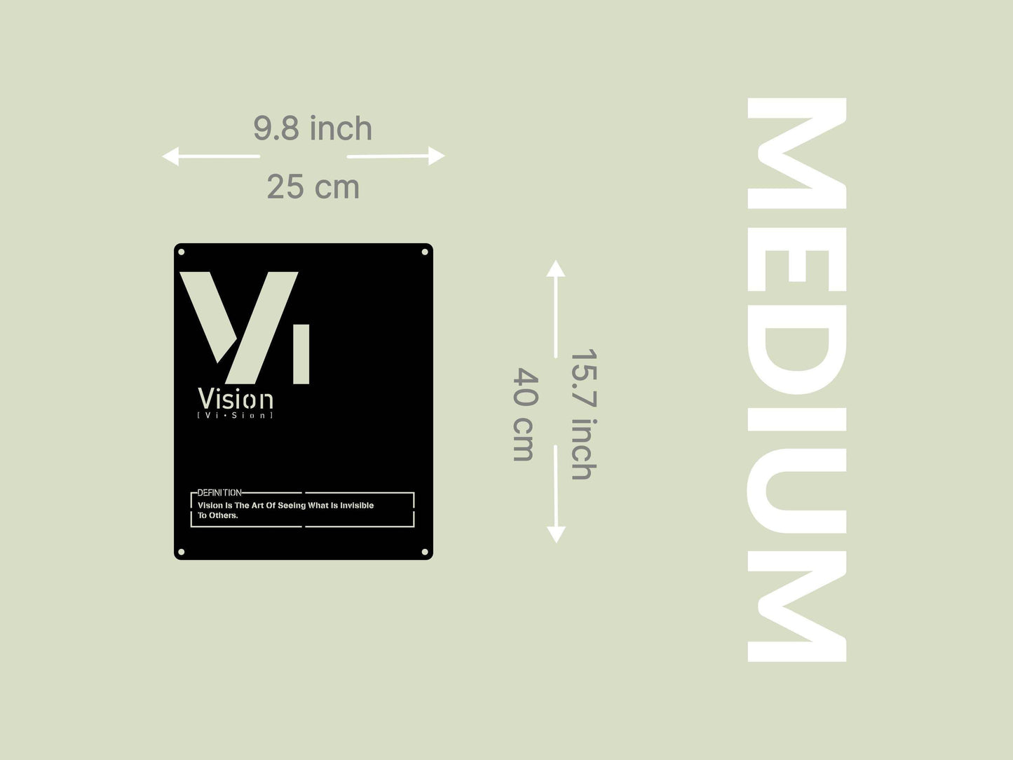 Vision Metal Wall Sign - Metal Art