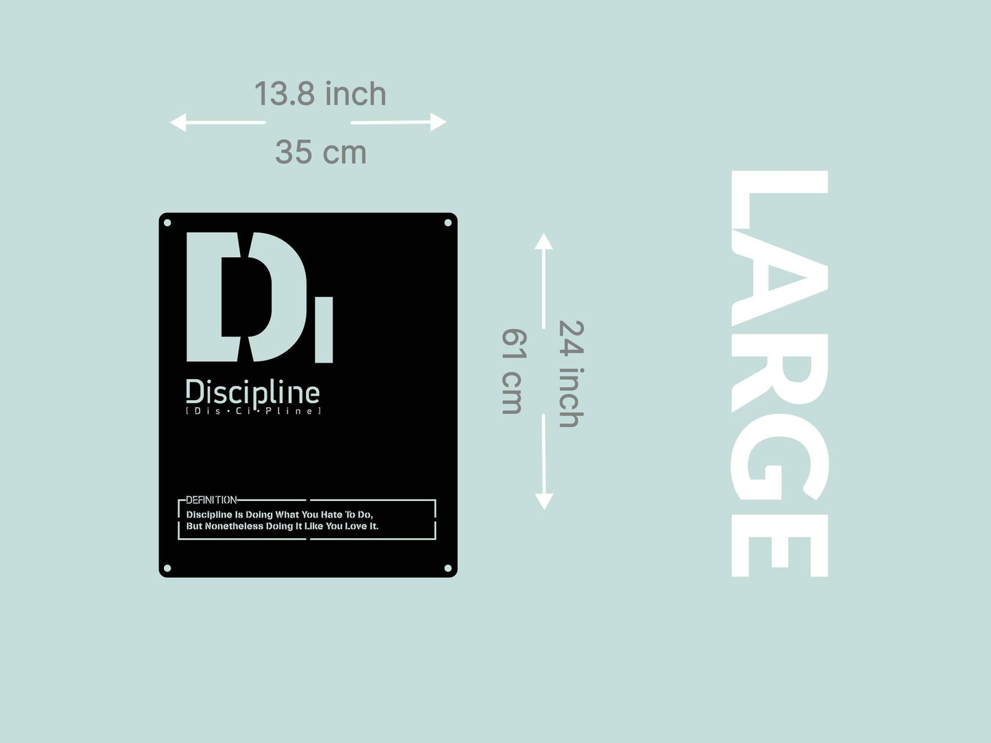 Discipline Metal Sign - Metal Art