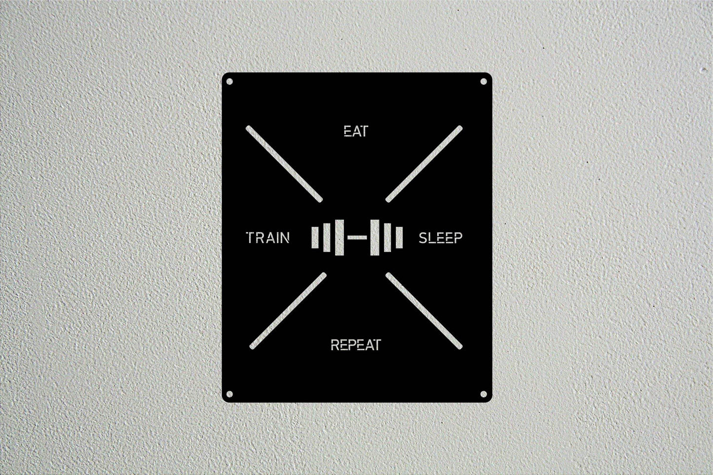 Gym Routine Metal Sign - Metal Art
