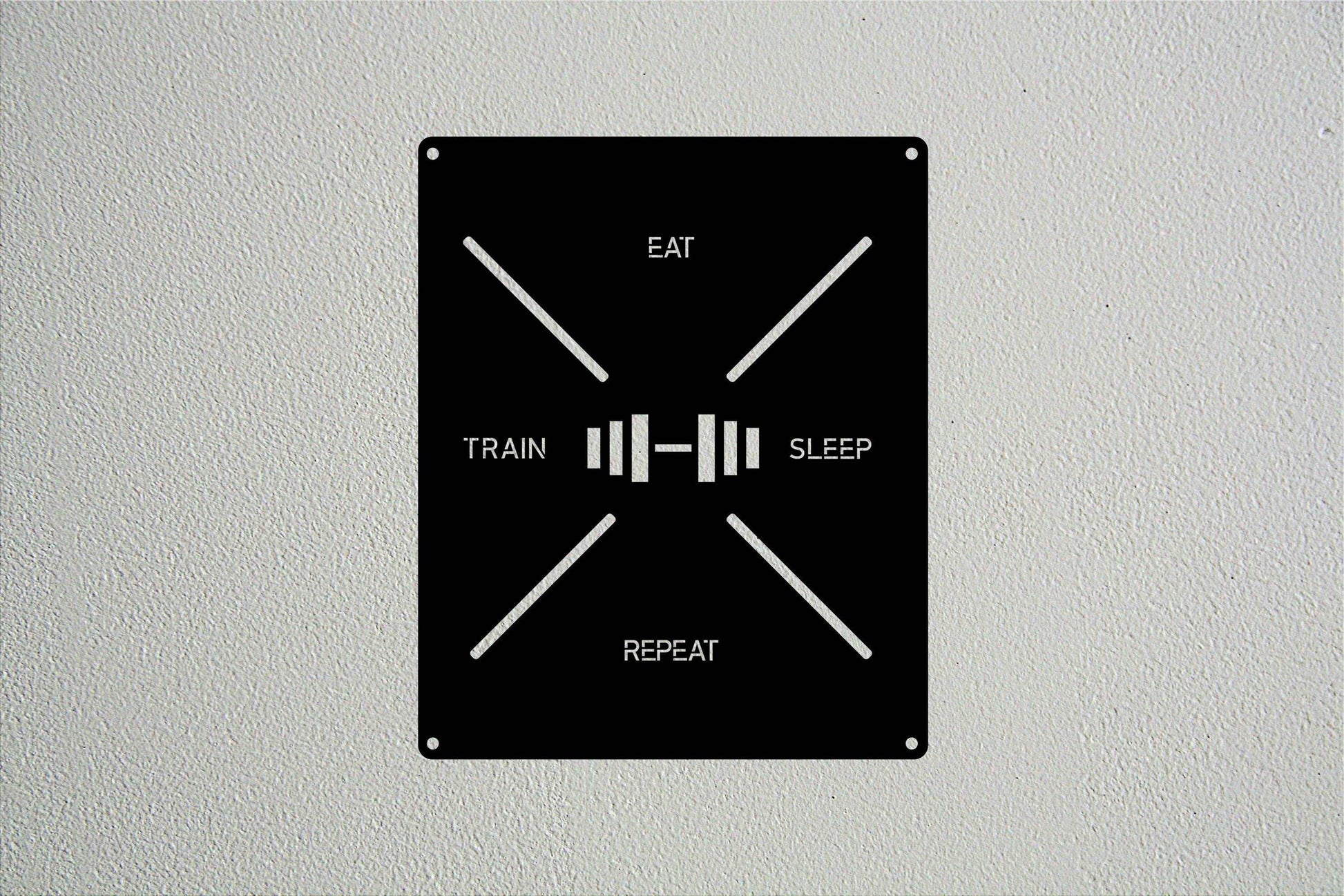 Gym Routine Metal Sign - Metal Art