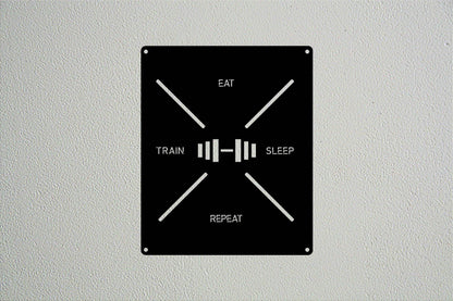 Gym Routine Metal Sign - Metal Art