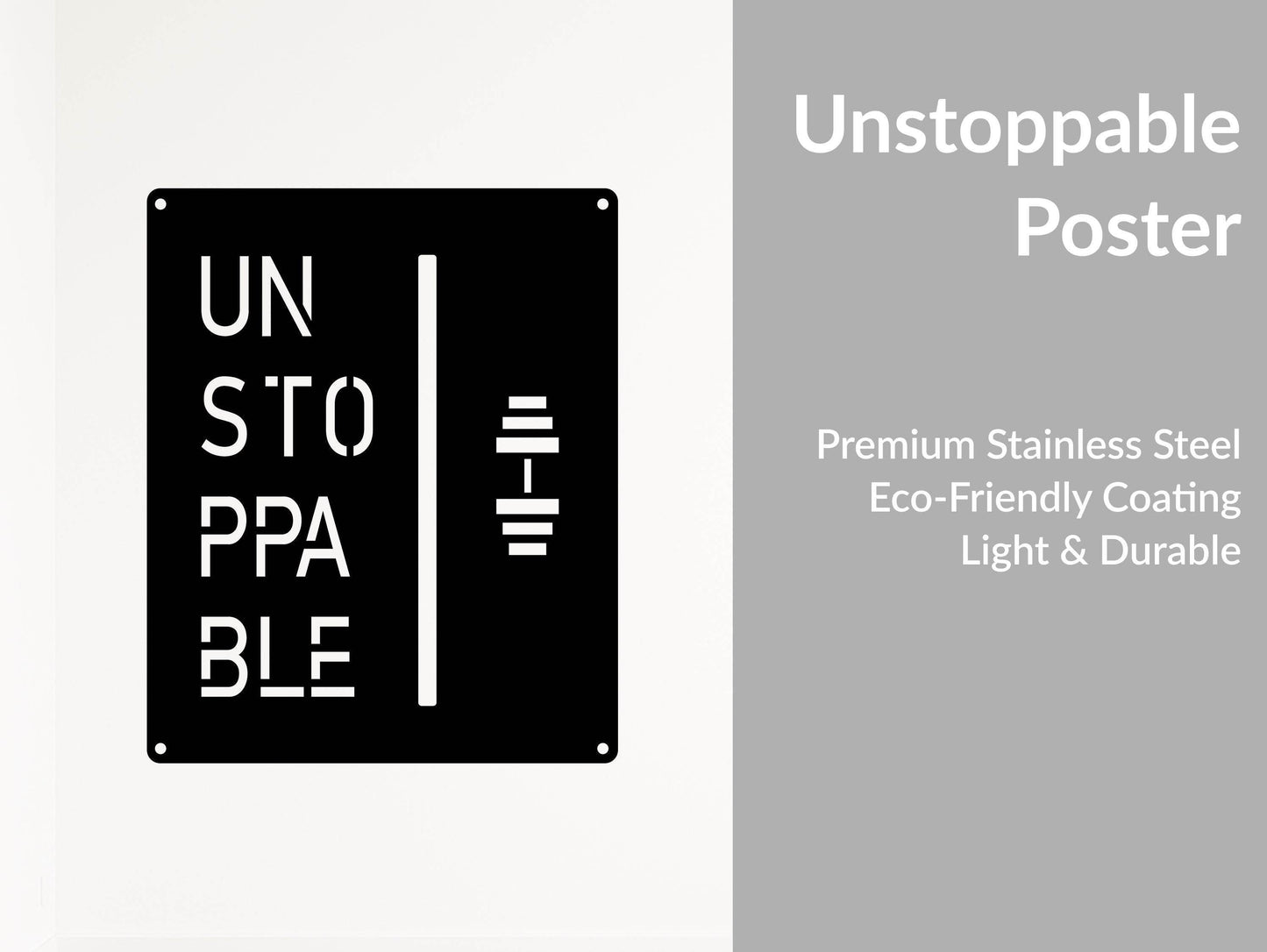 Unstoppable Metal Wall Sign - Metal Art
