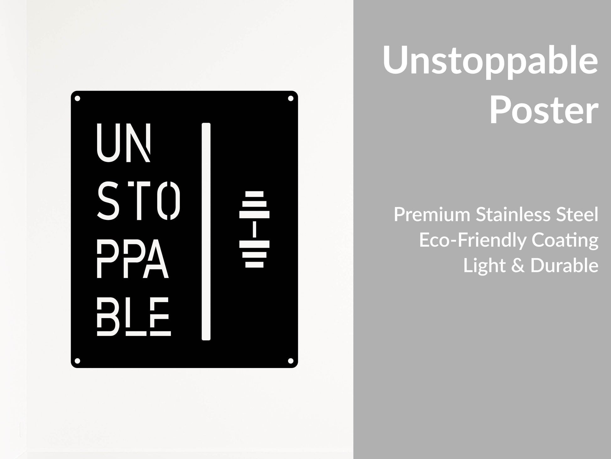 Unstoppable Metal Wall Sign - Metal Art
