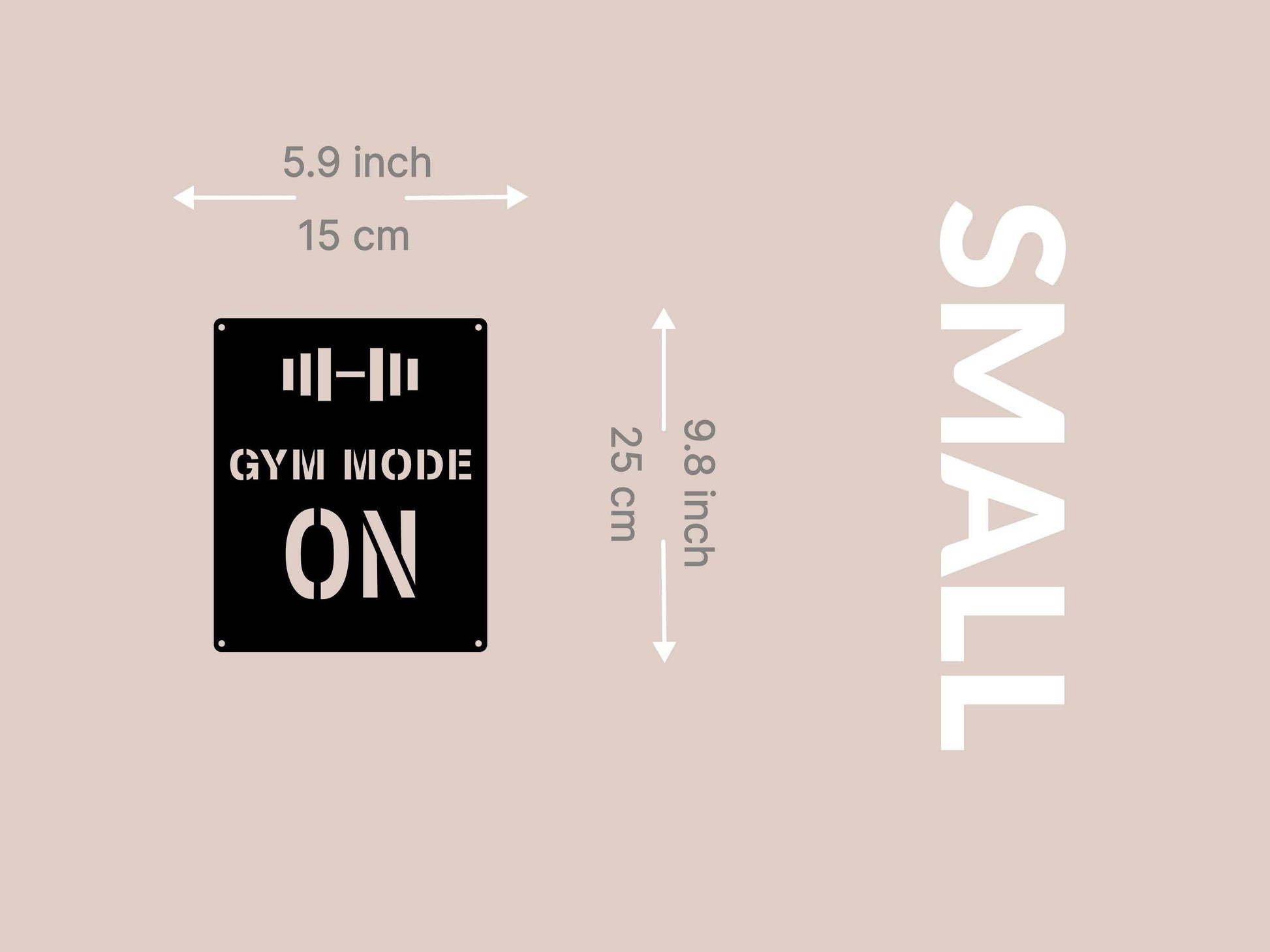 Gym Mode On Wall Sign - Metal Art