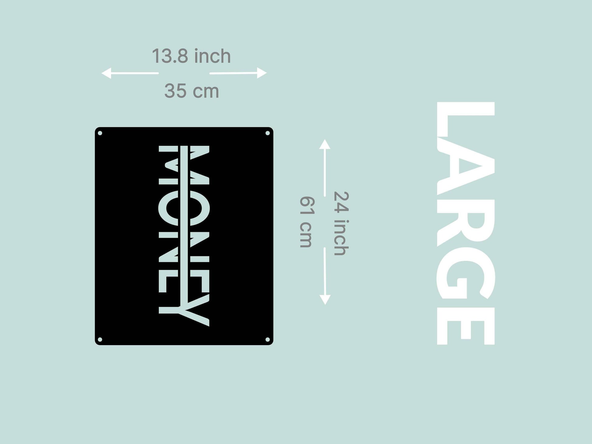 Money Metal Sign - Metal Art
