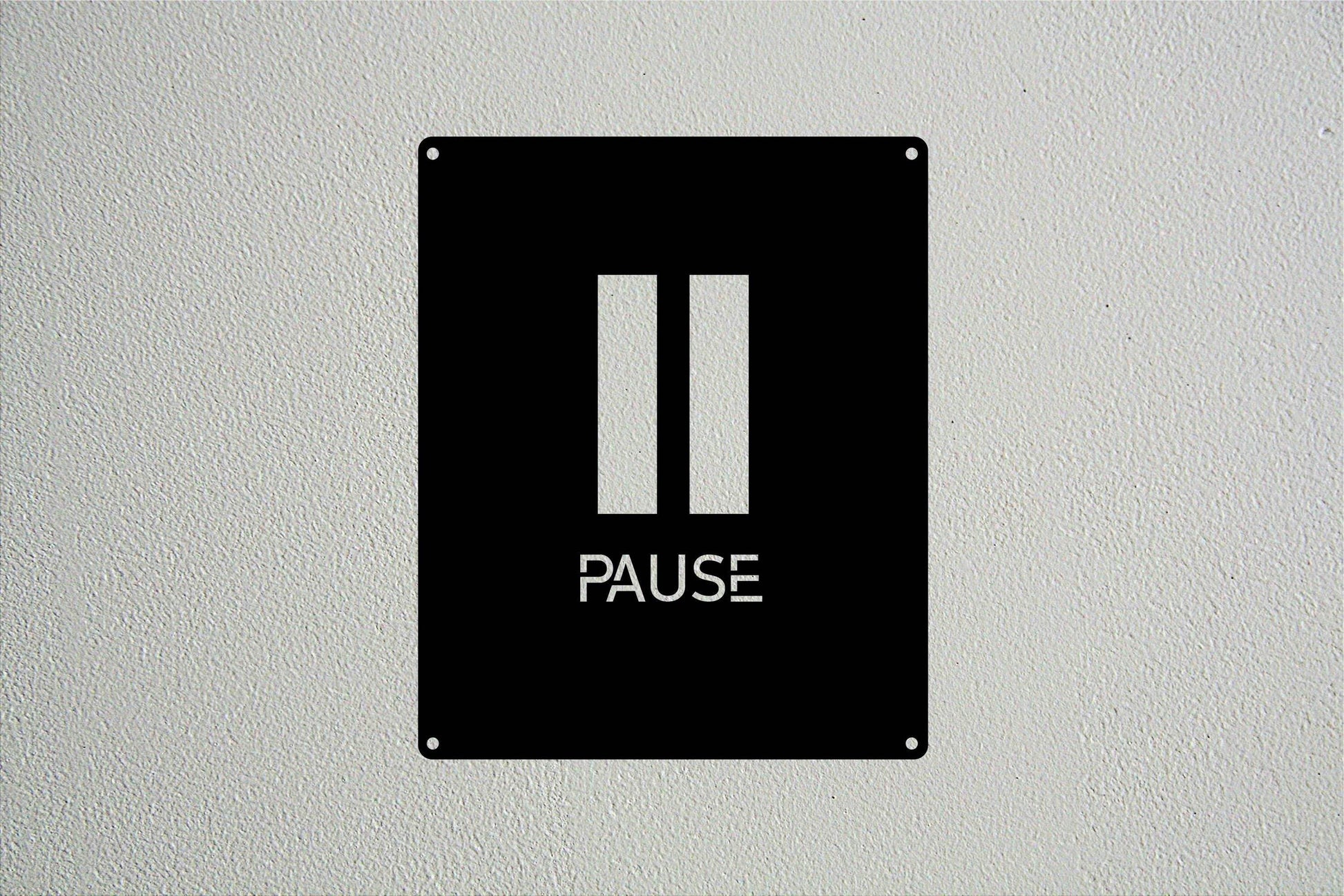Pause Metal Wall Art - Metal Art