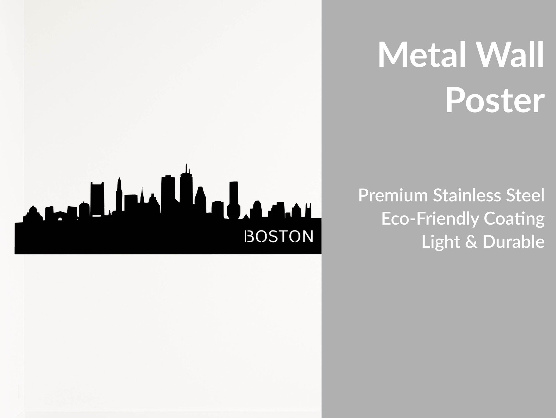 Boston Skyline Metal Art - Metal Art