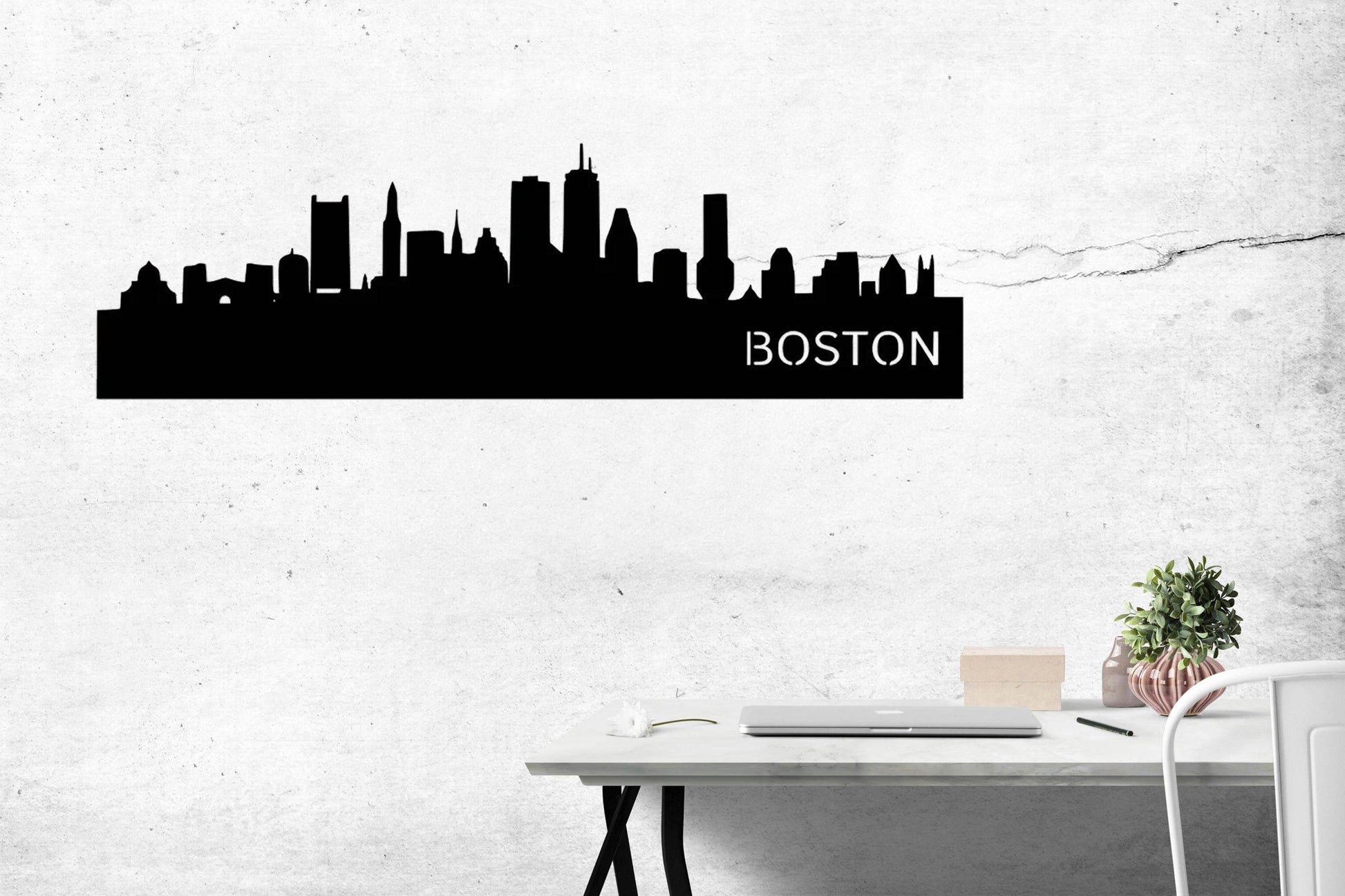 Boston Skyline Metal Art - Metal Art