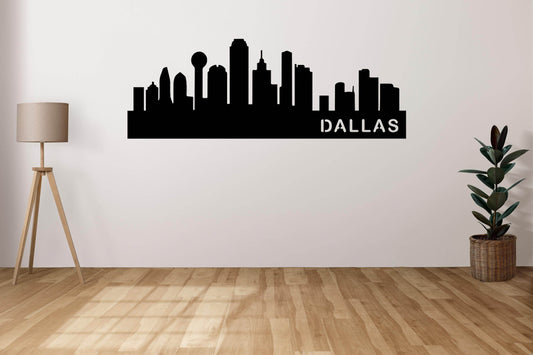 Dallas Skyline Metal Wall Art - Metal Art