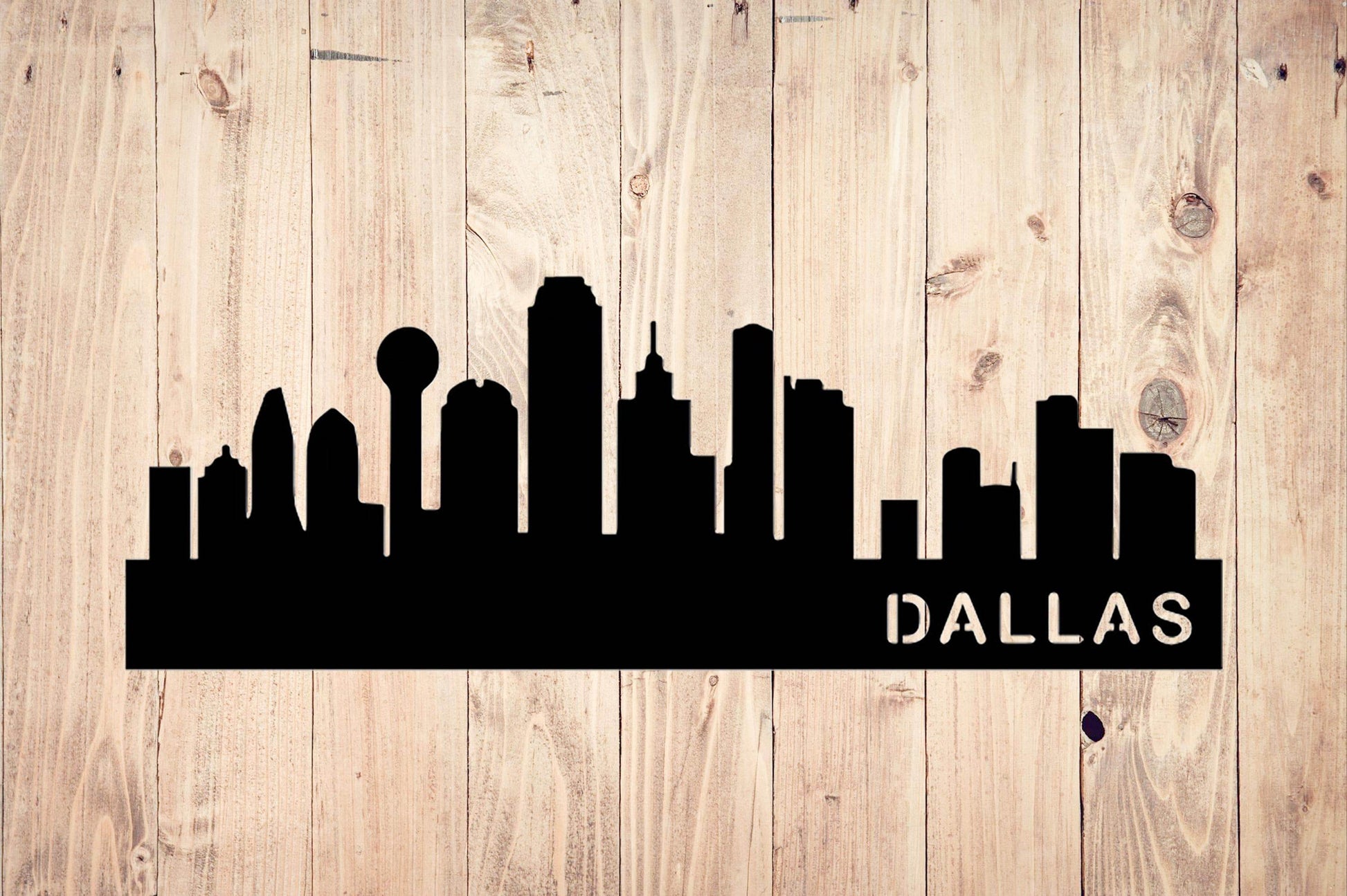 Dallas Skyline Metal Wall Art - Metal Art