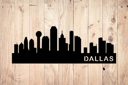 Dallas Skyline Metal Wall Art - Metal Art