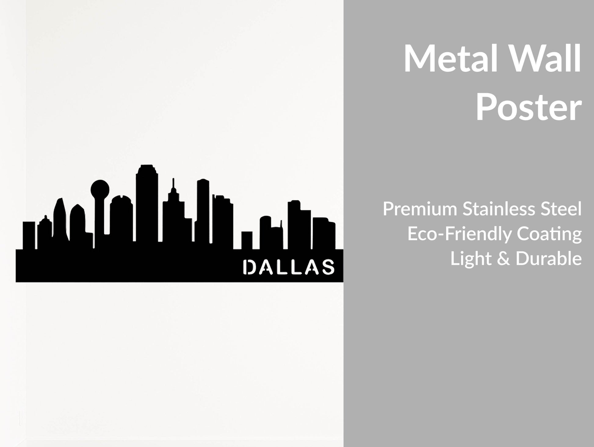 Dallas Skyline Metal Wall Art - Metal Art