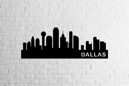 Dallas Skyline Metal Wall Art - Metal Art
