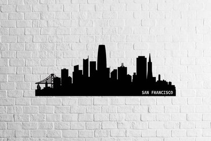 San Francisco Skyline Metal Wall Art - Metal Art