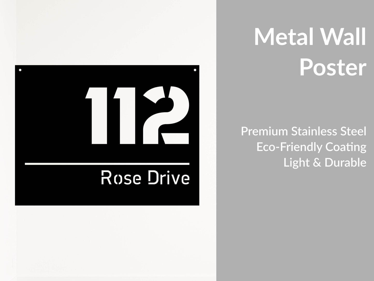 Custom House Address Sign - Metal Art