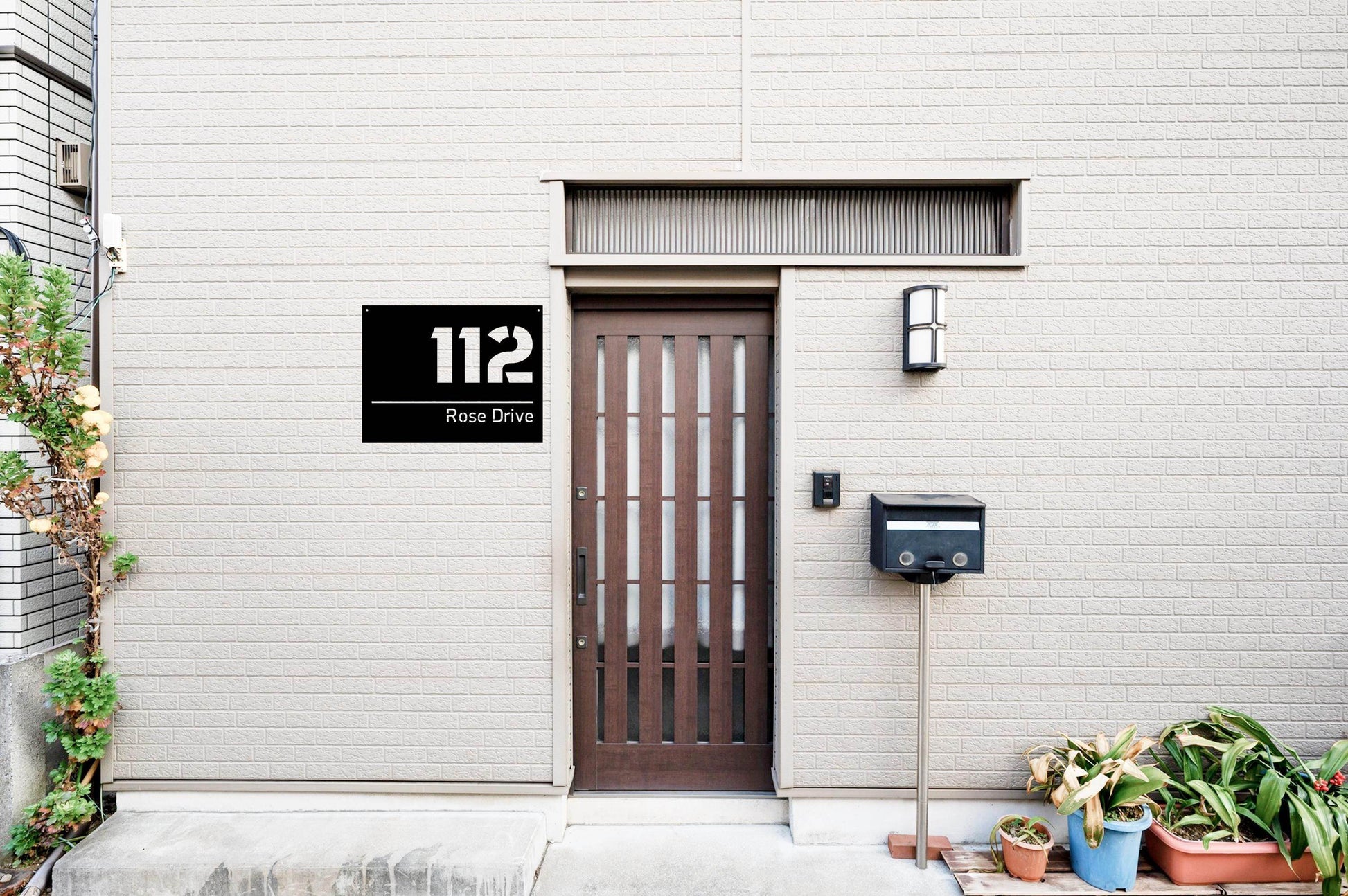 Custom House Address Sign - Metal Art
