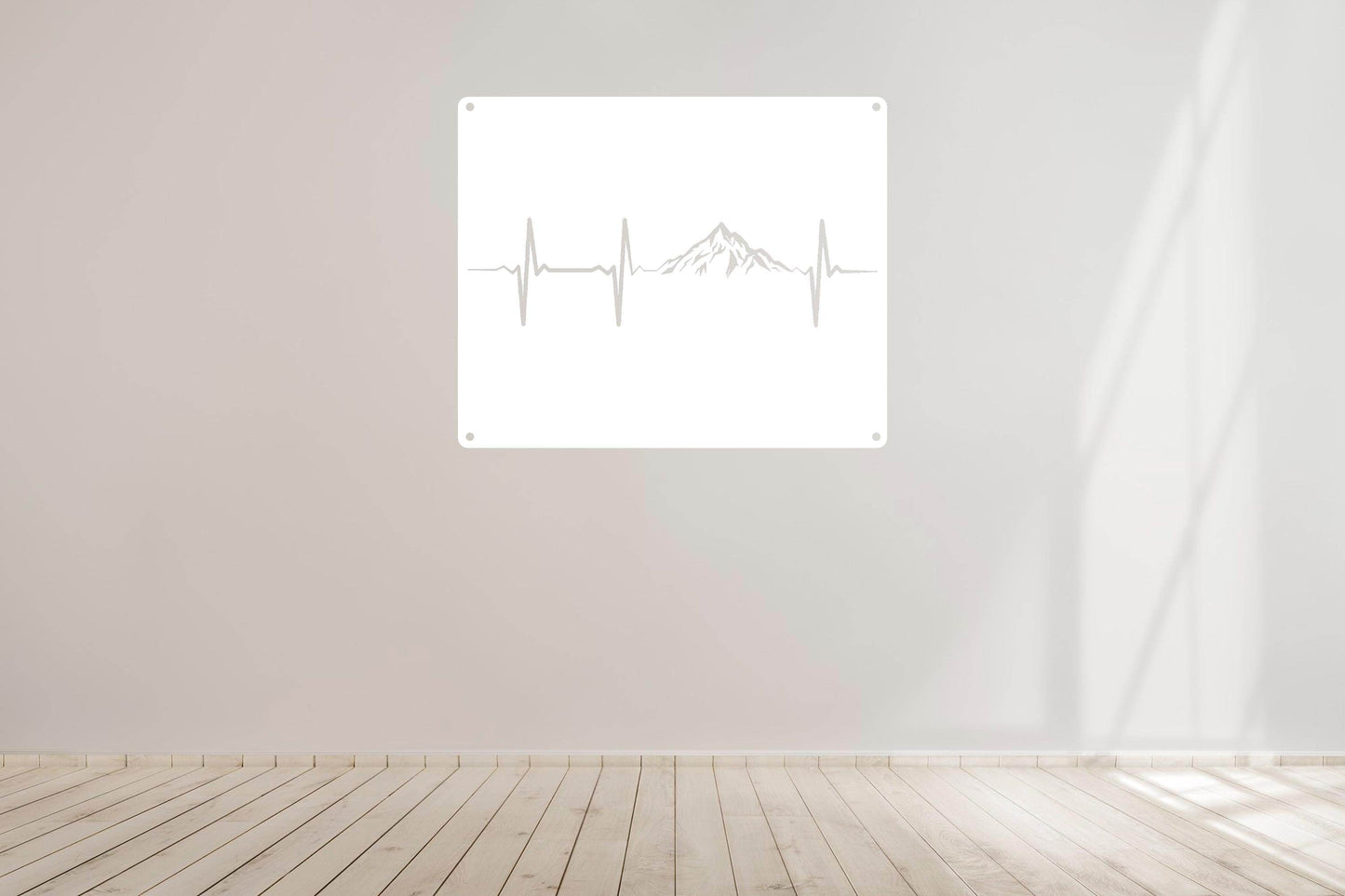 Mountain Heartbeat Metal Wall Art - Metal Art