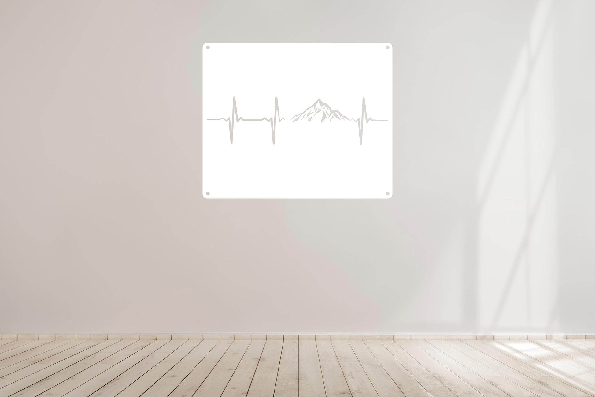 Mountain Heartbeat Metal Wall Art - Metal Art