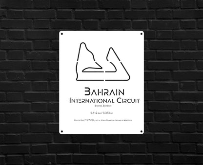 Bahrain Circuit Metal Poster - Metal Art
