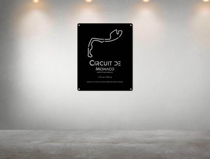 Monaco Circuit Metal Poster - Metal Art
