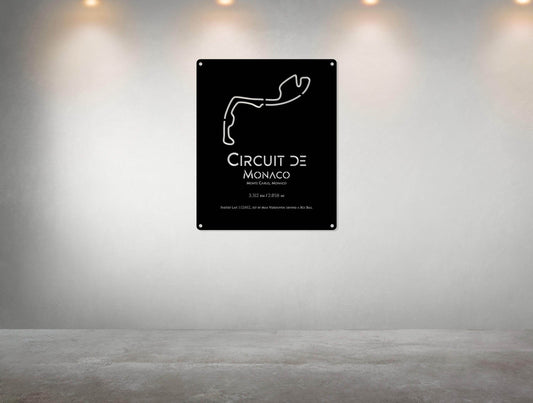 Monaco Circuit Metal Poster - Metal Art