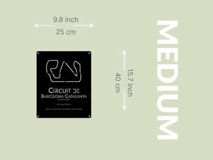 Barcelona Circuit Metal Poster - Metal Art