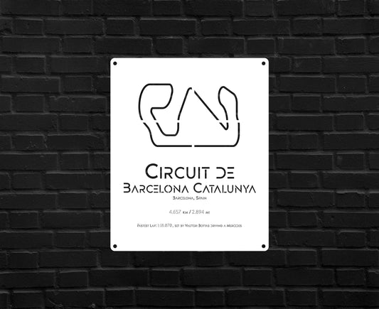 Barcelona Circuit Metal Poster - Metal Art