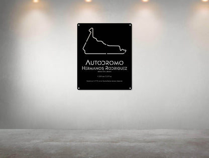 Mexico City Track Poster - Metal Art