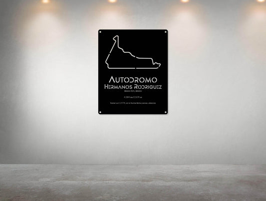Mexico City Track Poster - Metal Art