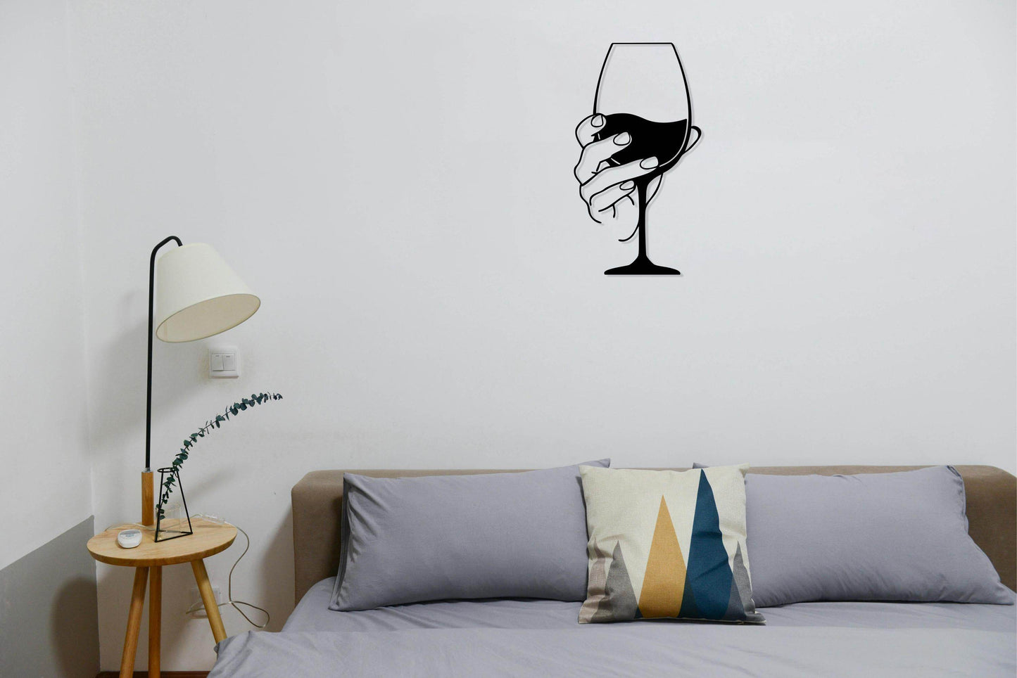 Wine Glass Metal Wall Decor - Metal Art
