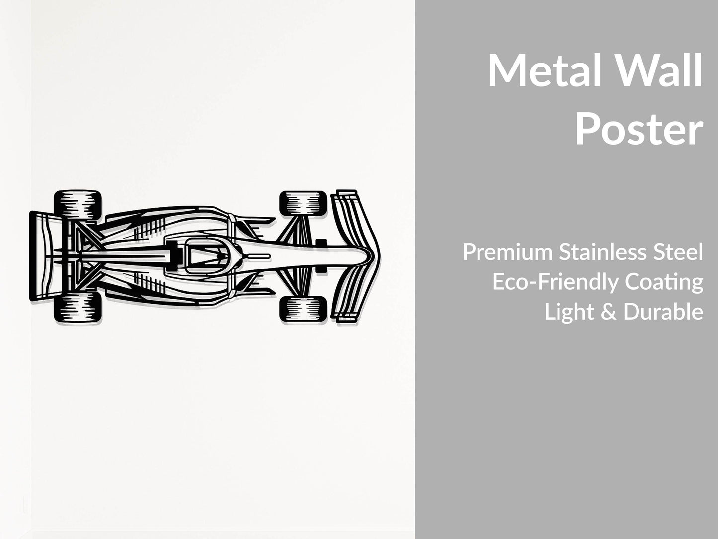 F1 Race Car Metal Wall Art - Metal Art
