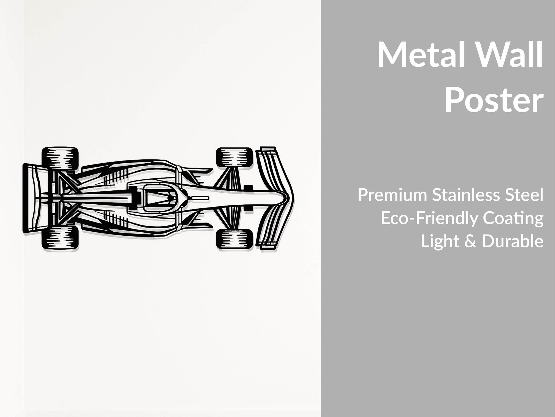 F1 Race Car Metal Wall Art - Metal Art