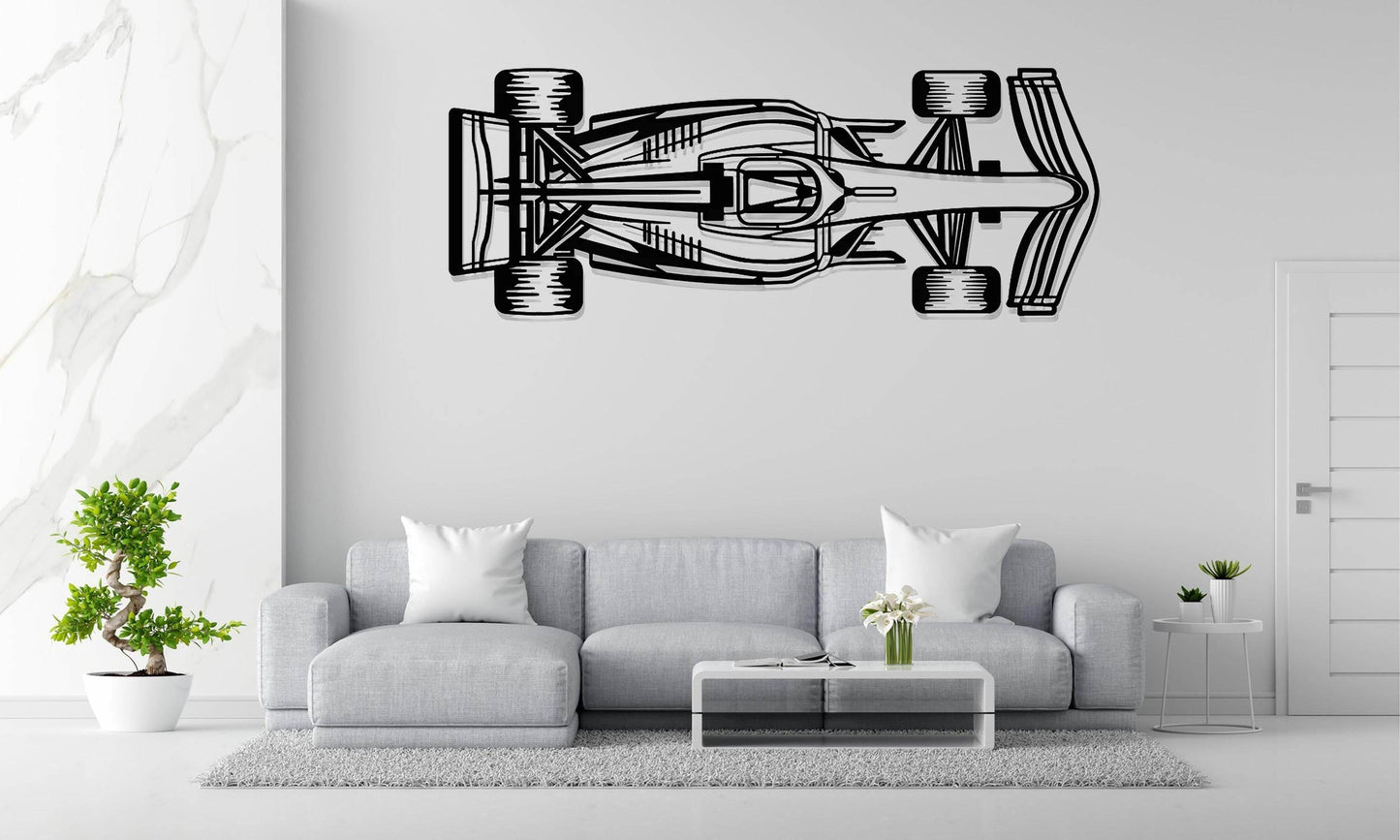 F1 Race Car Metal Wall Art - Metal Art