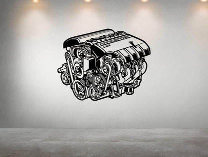 V8 Engine Metal Wall Art - Metal Art