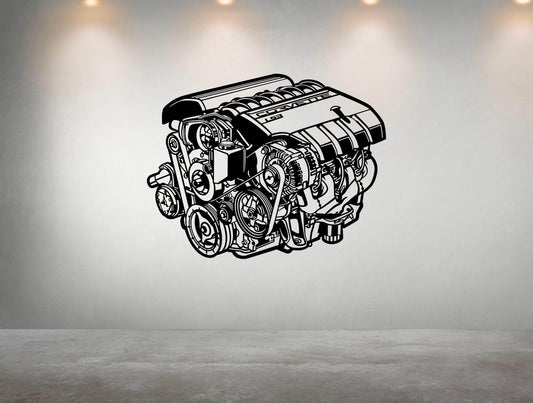 V8 Engine Metal Wall Art - Metal Art
