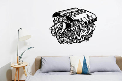 V8 Engine Metal Wall Art - Metal Art